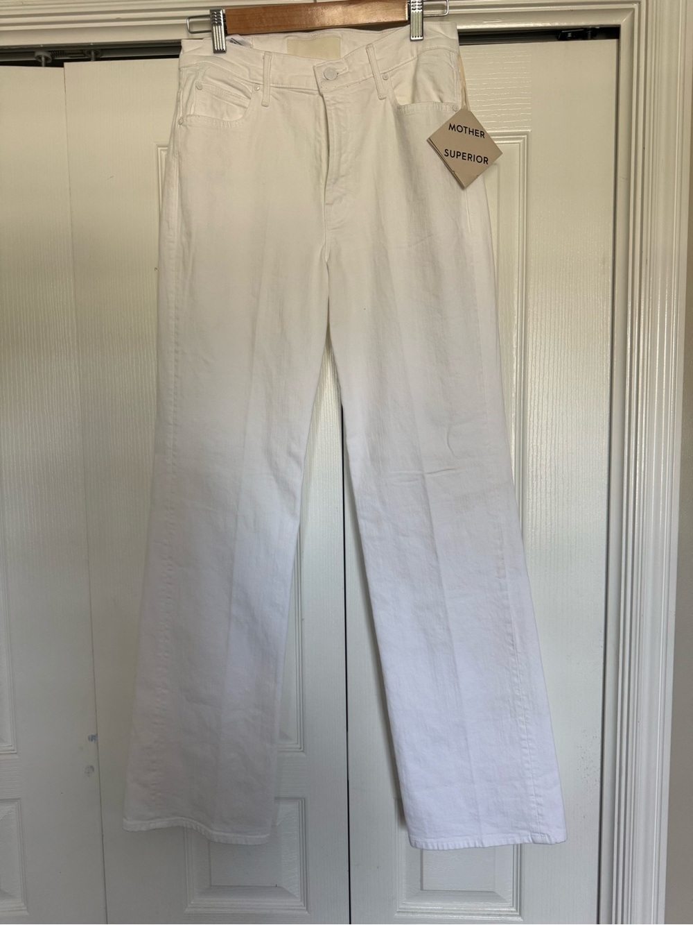 MOTHER White Flare Jeans